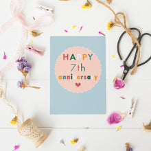 Load image into Gallery viewer, 7th Wedding Anniversary Card