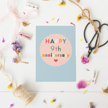 Load image into Gallery viewer, 9th Wedding Anniversary Card