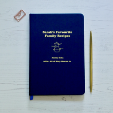 Load image into Gallery viewer, Personalised Recipe Notebook With Stack of Pans Design