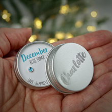 Load image into Gallery viewer, December Birthday Sterling Silver Mini Stud Earring