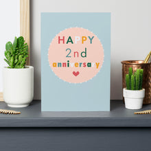 Load image into Gallery viewer, 2nd Wedding Anniversary Card
