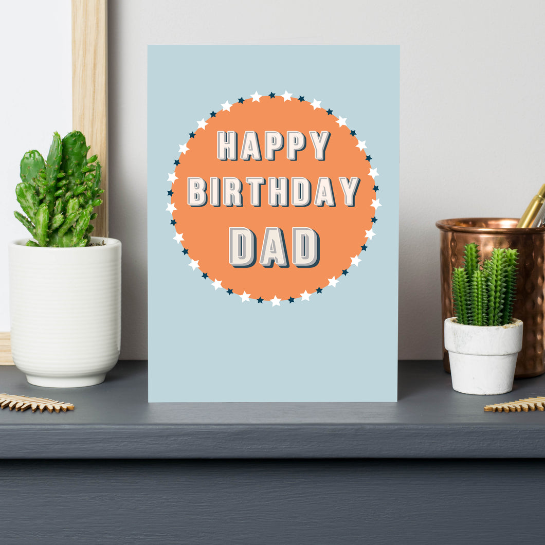 Happy Birthday Dad Star Greetings Card