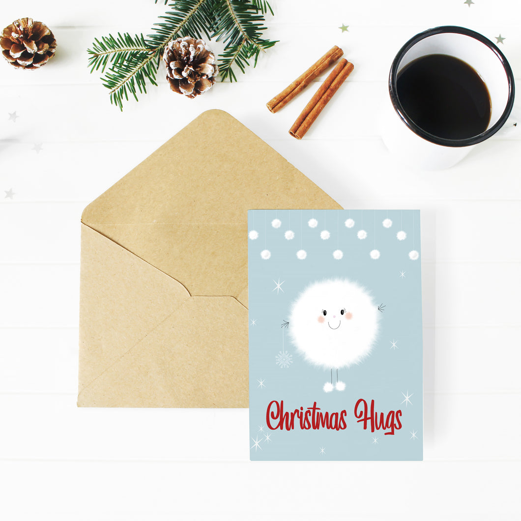 Christmas Hugs Greetings Card