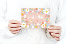 Load image into Gallery viewer, Daisy And Confetti Design Just A Note Postcard Pack
