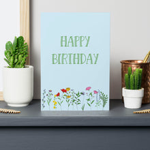 Load image into Gallery viewer, Floral Birthday Card With Wild Flower Seed Packet
