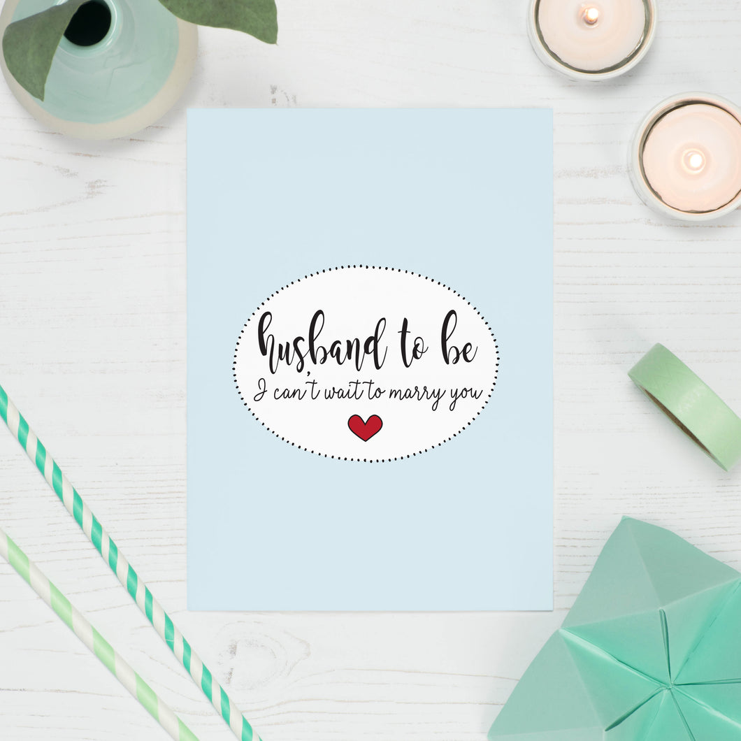 Husband To Be Card