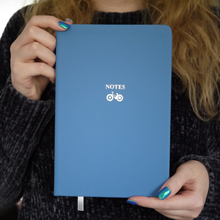 Load image into Gallery viewer, Soft Feel Notebook with Foiled Cycle Design
