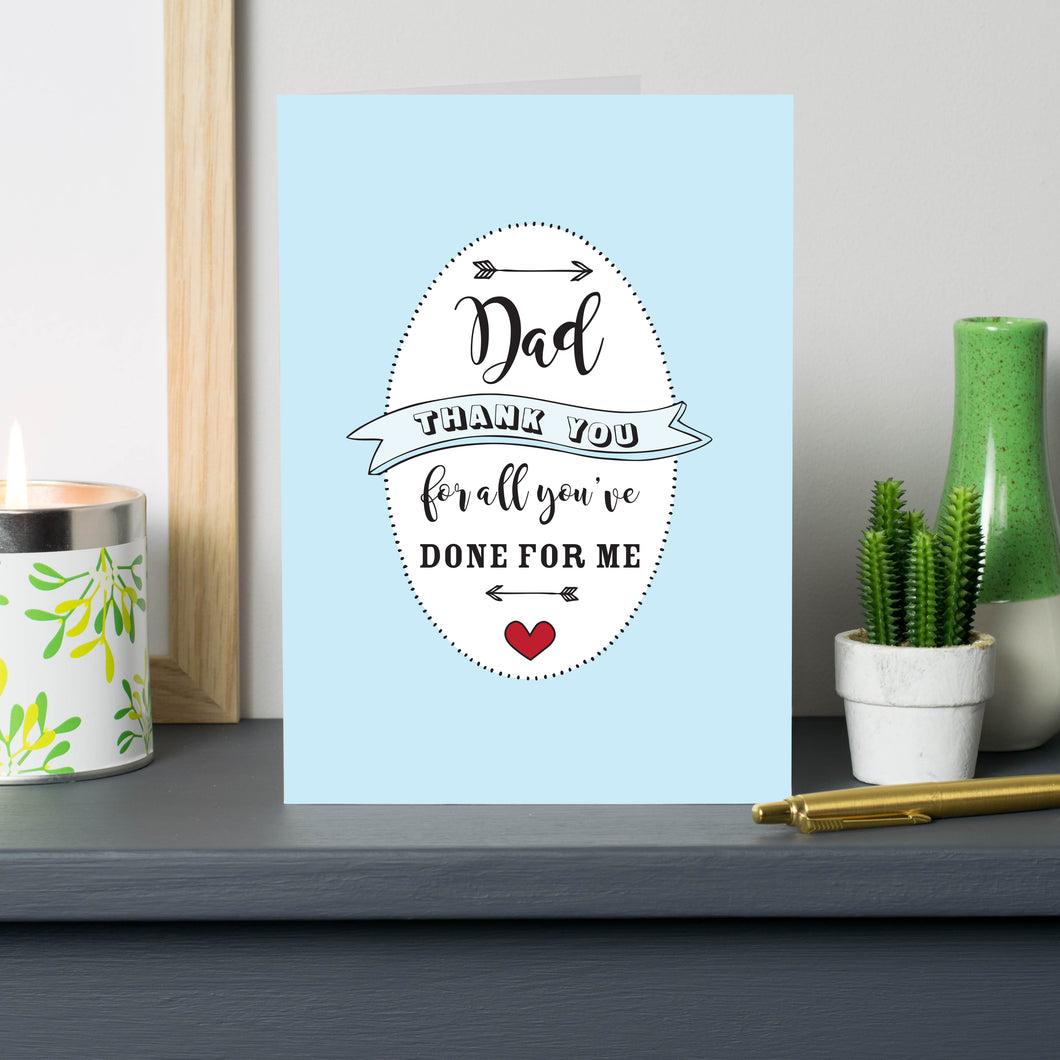 'Dad Thank You For Everything You Do For Me' Card