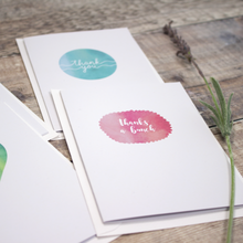 Load image into Gallery viewer, Watercolour Style Thank You Cards Set Of Four
