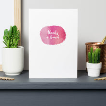 Load image into Gallery viewer, Thanks A Bunch Watercolour Style Thank You Card
