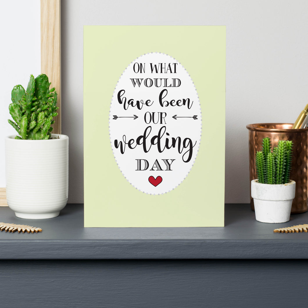 On What Would Have Been Our Wedding Day Card Pistachio